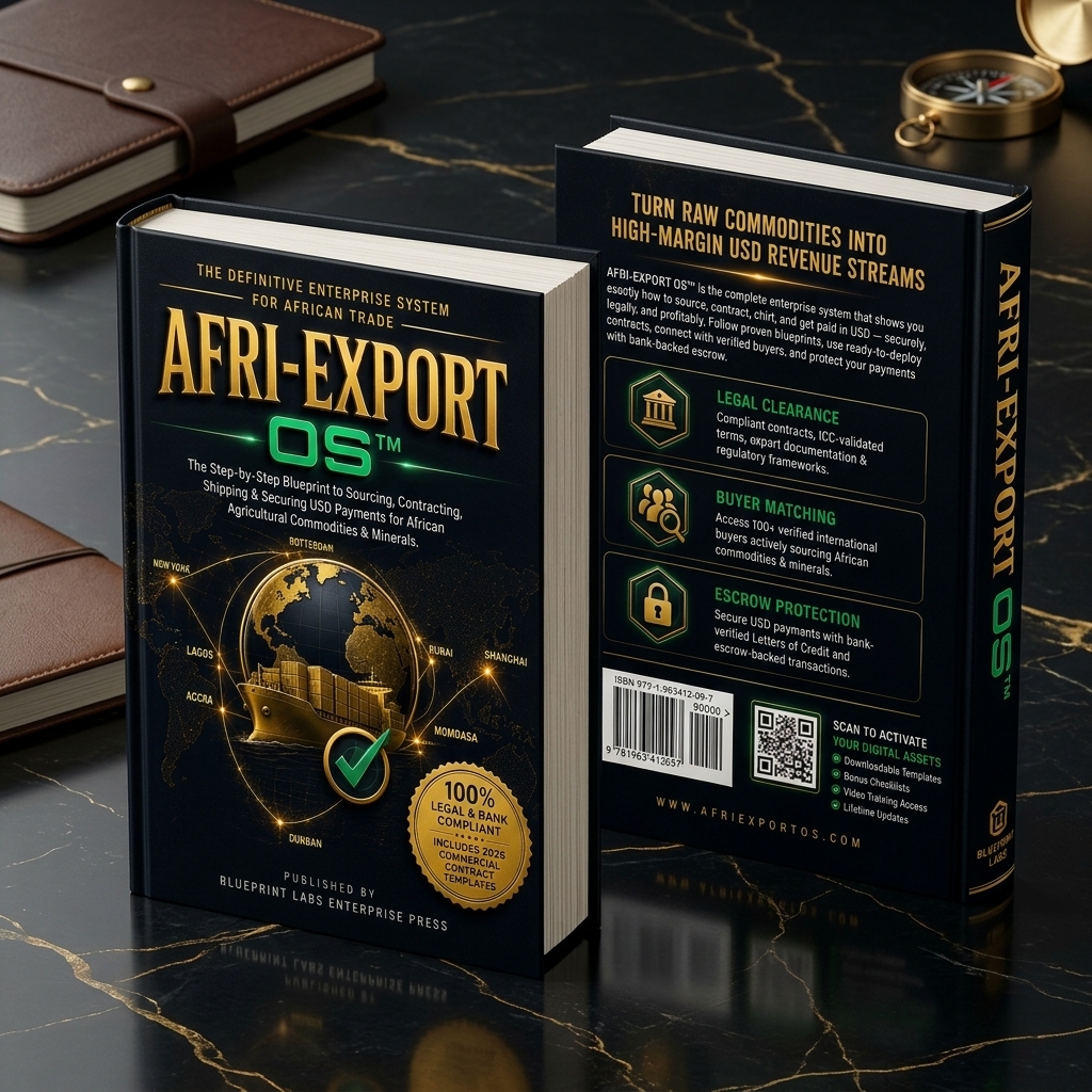 Front and back cover of the AFRI-EXPORT OS guide
